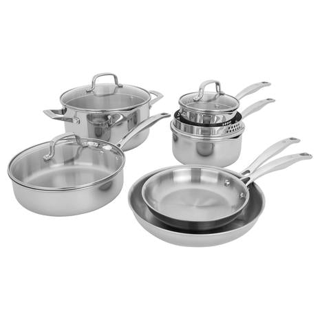 Henckels Clad H3 10-Piece Stainless Steel Cookware Set