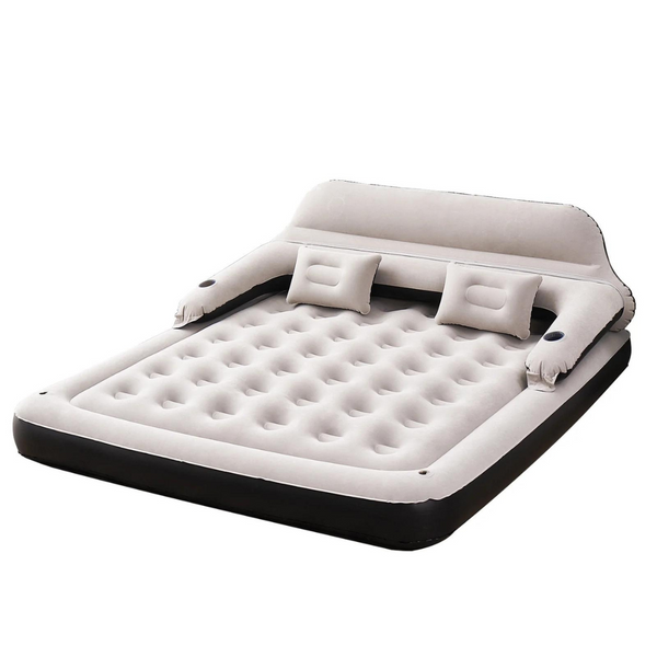 Air Mattress with Headboard, Inflatable Sofa Bed