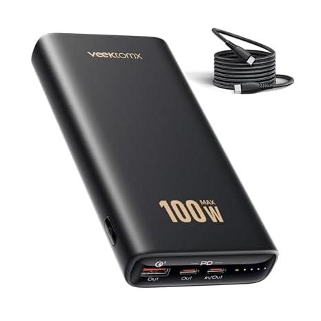 20,000mAh Fast Charging Laptop Power Bank w/ 100W PD Output