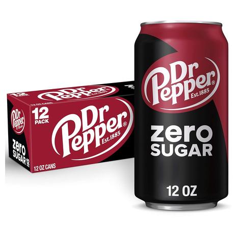 12 Cans of Dr Pepper Zero Sugar