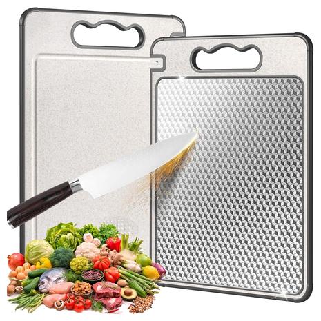 Double Sided Stainless Steel Cutting Board