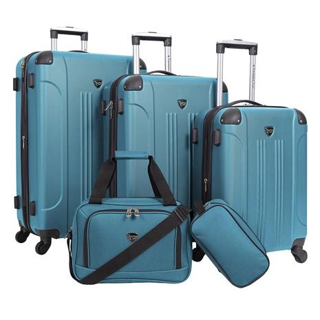 5-Piece Travelers Club Chicago Hardside Expandable Spinner Luggage