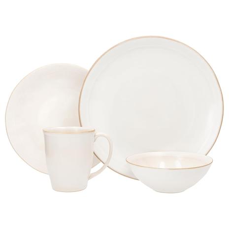 16-Piece Nosse Fortessa Bordo Stoneware Dinnerware Set