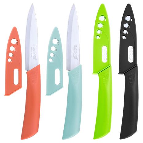 4" Paring Knives Set w/ Sheath Ergonomic Handle