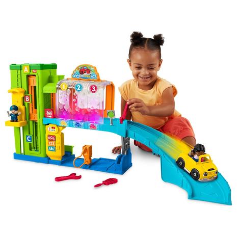 Fisher-Price Little People Toddler Toy Light-Up Learning Garage Playset