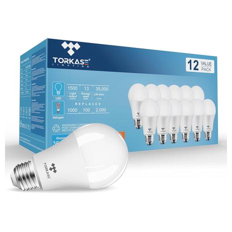 12-Pack 13W A19 LED Bulbs