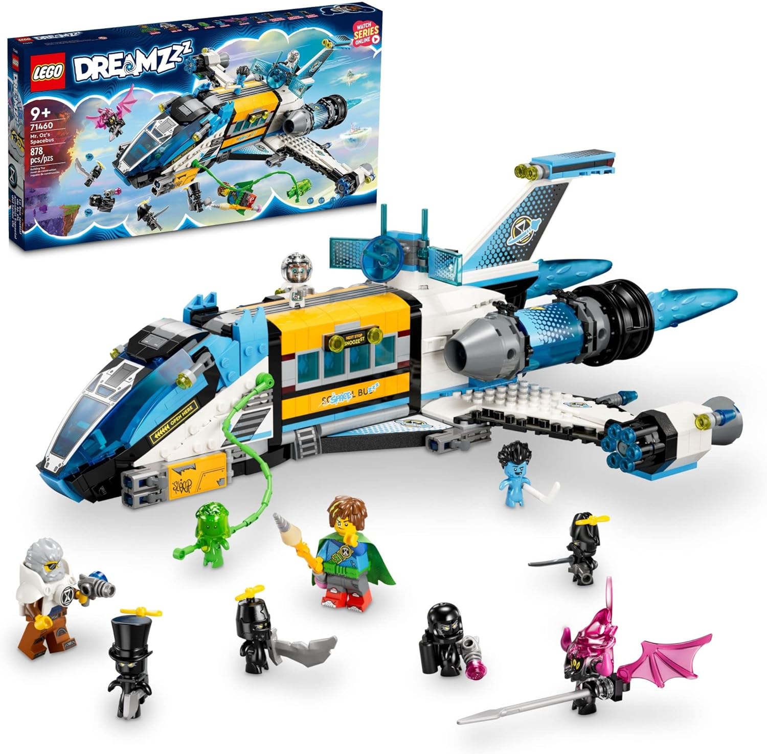 878 Piece LEGO DREAMZzz Mr. Oz’s Spacebus Building Set