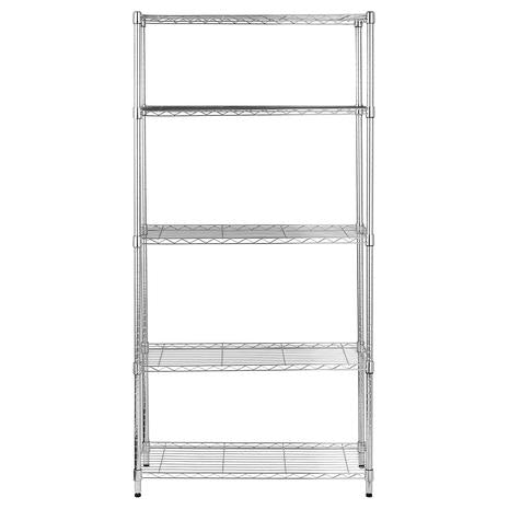 5-Shelf Heavy Duty Steel Wire Rack Storage Shelving