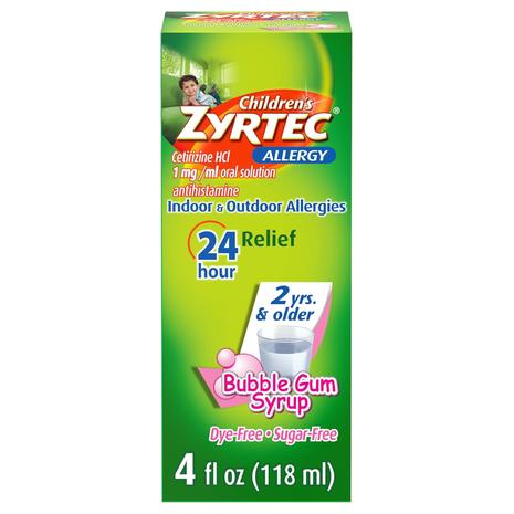 Zyrtec Children's 24 Hour Allergy Relief Syrup