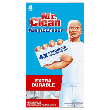 4-Count Mr. Clean Extra Durable Magic Eraser w/ Durafoam