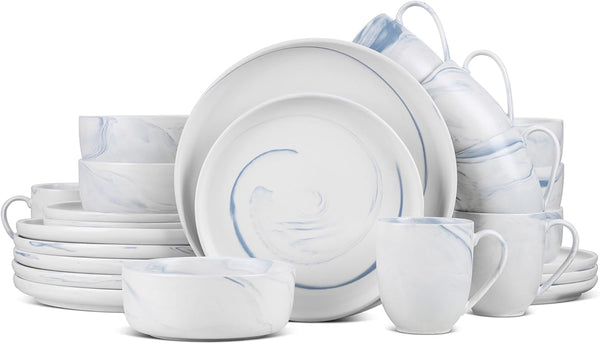 Stone lain Everly Porcelain Dinnerware Set, 24-Piece Service For 6, Blue