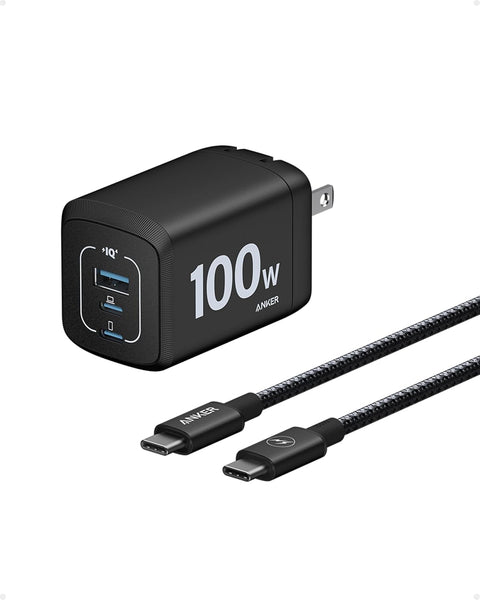 Anker Prime 3-Port 100W GaN Compact Fast PPS Wall Charger