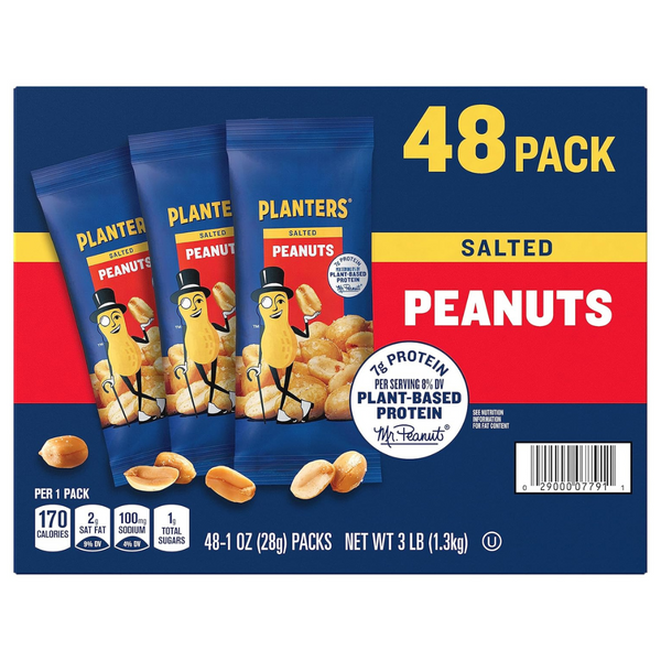 48-Pack Planters Salted Peanuts