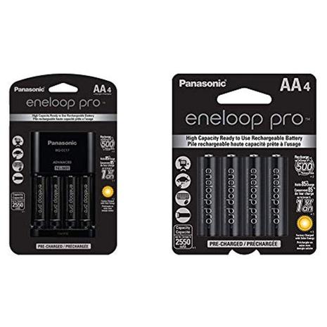 Panasonic eneloop pro Charger With 8 2,500mAh AA Batteries Bundle