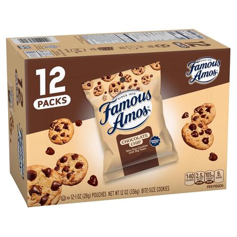 12-Pack Famous Amos Classic Chocolate Chip Cookies