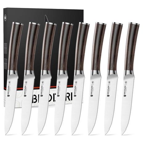 4.5" Inch Serrated Steak Knives w/ Ergonomic Handles