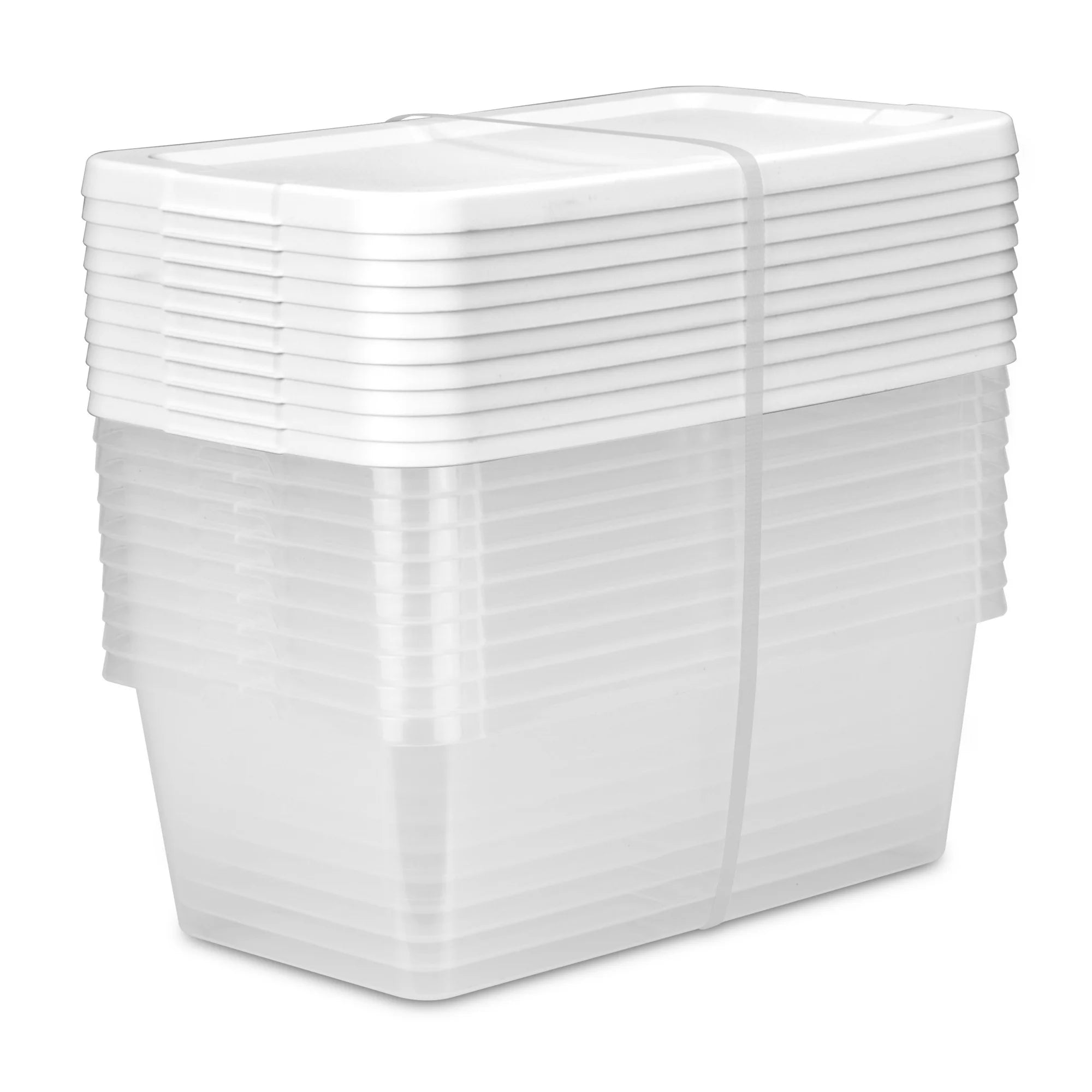 6 Sterilite 6-Quart Clear Storage Boxes