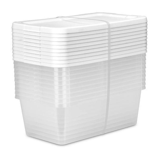 6 Sterilite 6-Quart Clear Storage Boxes