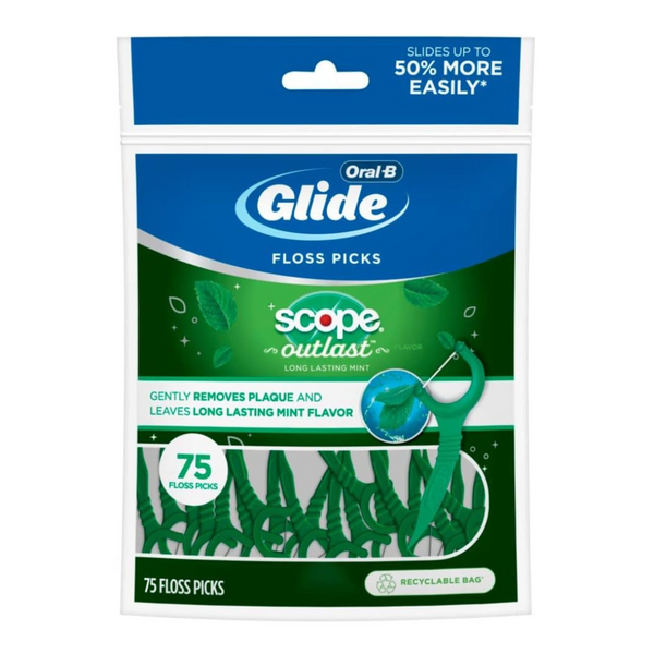 75 Oral-B Glide Mint Flavor Floss Picks