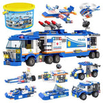 1,552 Piece 8-in-1 City Police Mobile Command Center Building Blocks Set