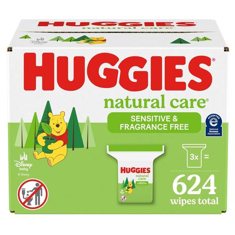 624 Huggies Natural Care Sensitive Baby Wipes