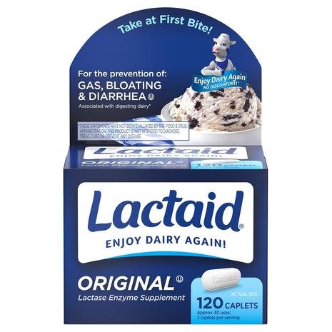 120-Ct Lactaid Lactose Intolerance Relief Caplets