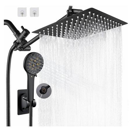 High-Pressure Rainfall Shower Head & Handheld Combo