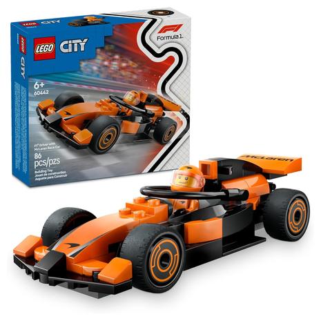 Lego City F1 Driver Toy Kit w/ McLaren Race Car