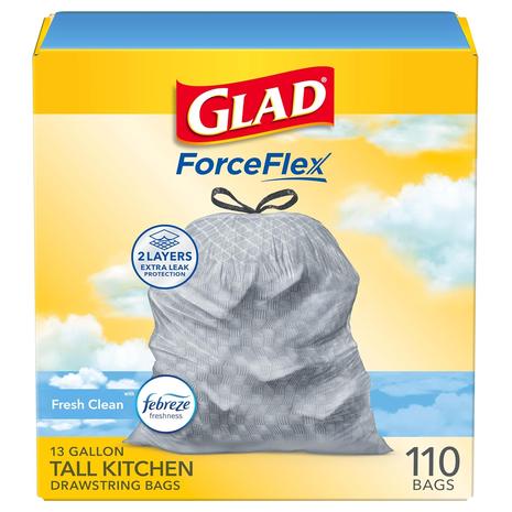 110 Glad Tall Kitchen 13 Gallon Trash Bags