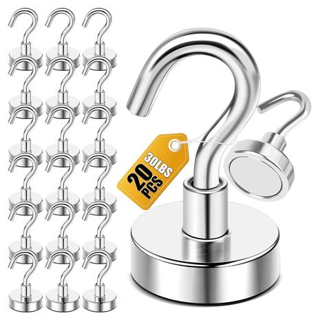 20-Count Heavy Duty Magnetic Hooks