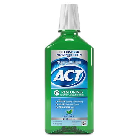 ACT Restoring Fluoride Mouthwash (33.8oz)