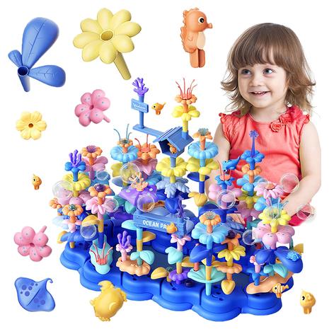 136-Piece Ocean Coral Flower Garden Stem Building Toy Set