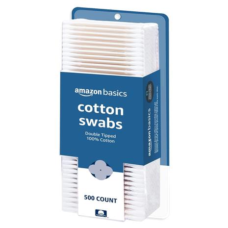 500-Count Amazon Basics Cotton Swabs