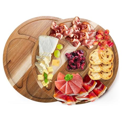 2-Paclk Acacia Wood Charcuterie Board