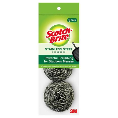 3 Scotch-Brite Stainless Steel Scrubber