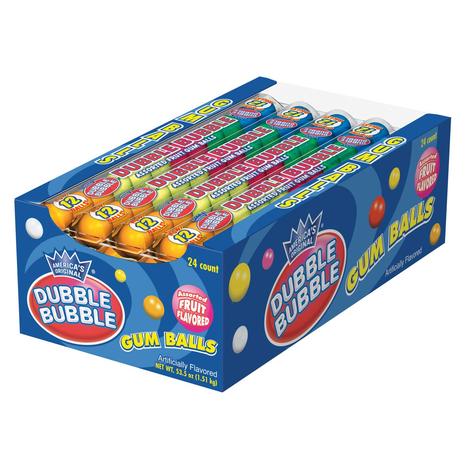 24-Count Dubble Bubble Gumball Tubes