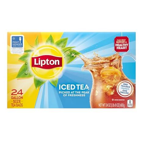 24 Lipton Unsweetened Iced Tea Bags