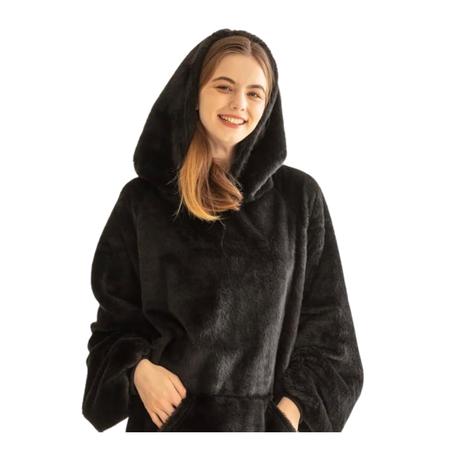 Women's Oversized Faux Rabbit Fur Sleepwear