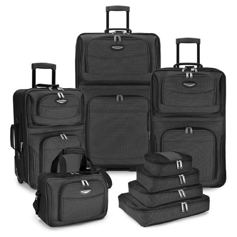 8 Piece Travel Select Amsterdam Expandable Rolling Upright Luggage Set