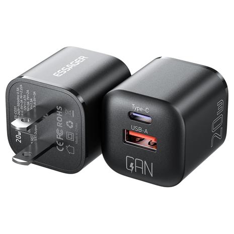 2-Pack 20W GaN Dual Port USB-C PD Charger