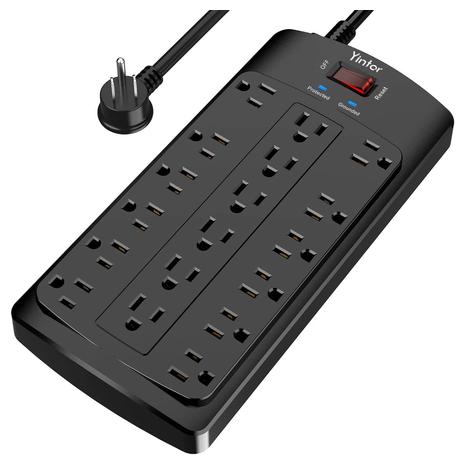 6 Foot 18 Outlet Surge Protector Power Strip