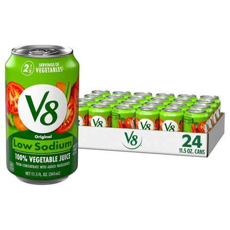 24-Pack V8 Low Sodium Original 100% Vegetable Juice (11.5oz)