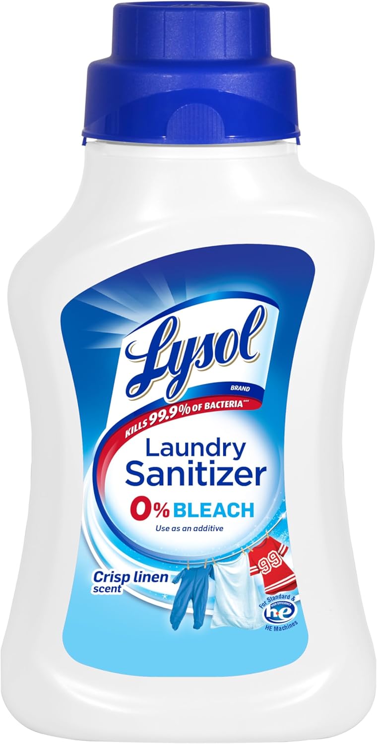 Lysol Disinfectant Laundry Sanitizer & Scent Booster, Laundry Detergent Additive, Crisp Linen Scent (41 Fl Oz Liquid)