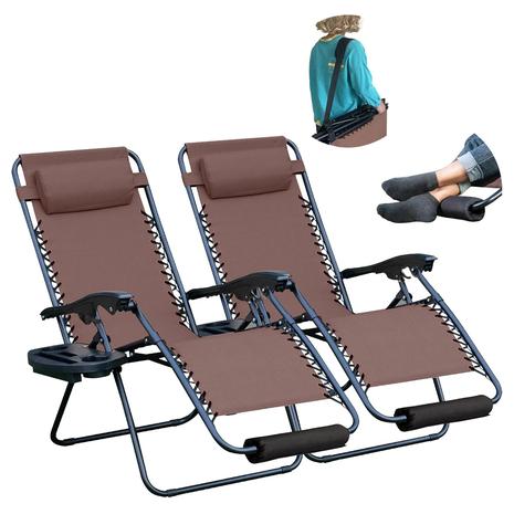 2 Zero Gravity Recliner Lounge Chairs