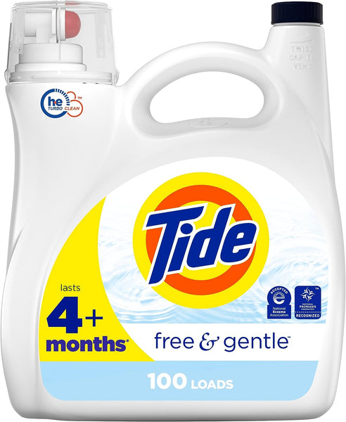 100 Load Bottles of Tide Original, Ultra Oxi or Free & Gentle Detergent