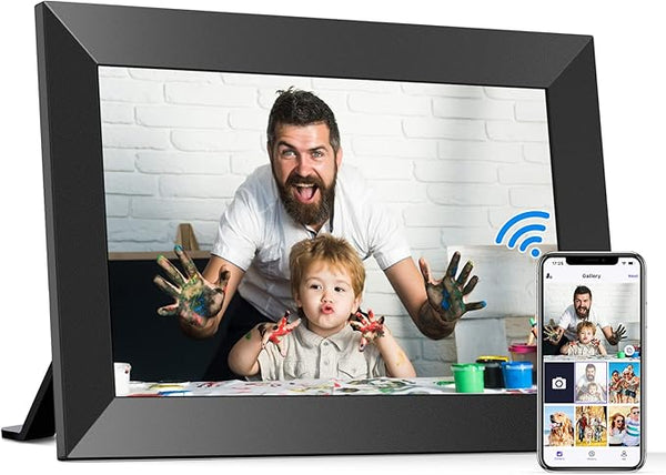 BIGASUO 10.1" WiFi IPS HD Touch Screen Cloud Smart Photo Frames