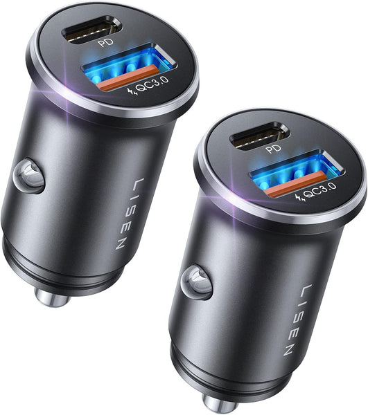 2-Pack Lisen 48W USB-C Car Charger