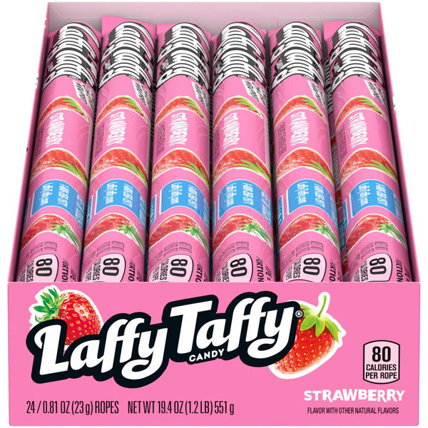 24-Pack Laffy Taffy Rope Candy 0.81 Ounce (Strawberry)