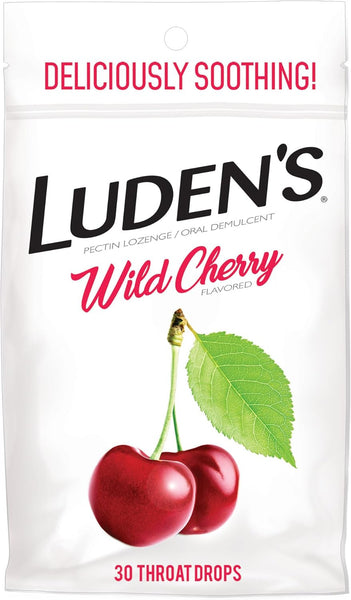 30-Count Luden's Wild Cherry Sore Throat Relief Drops