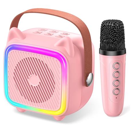 Kid's Mini Karaoke Machine w/ Wireless Microphone